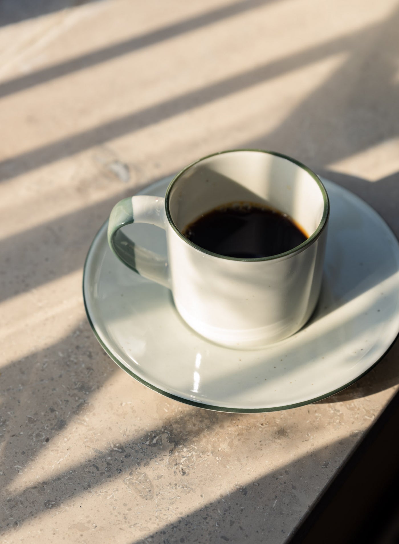 Espressokopp Ovanåker Grön med fat