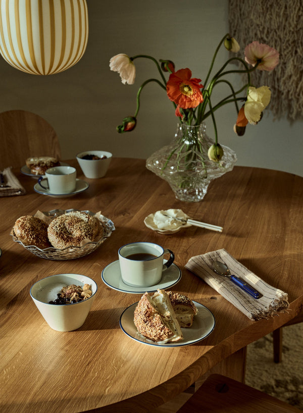 Kaffekopp Ovanåker Blå med fat