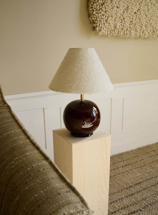 Bordslampa Tondo Piccolo Redbrown | White