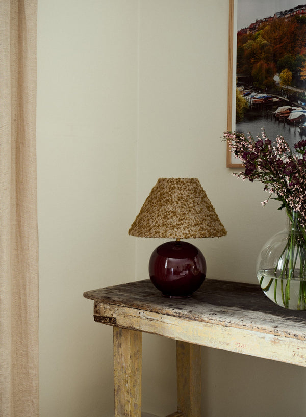 Bordslampa Tondo Burgundy | Cono Amber