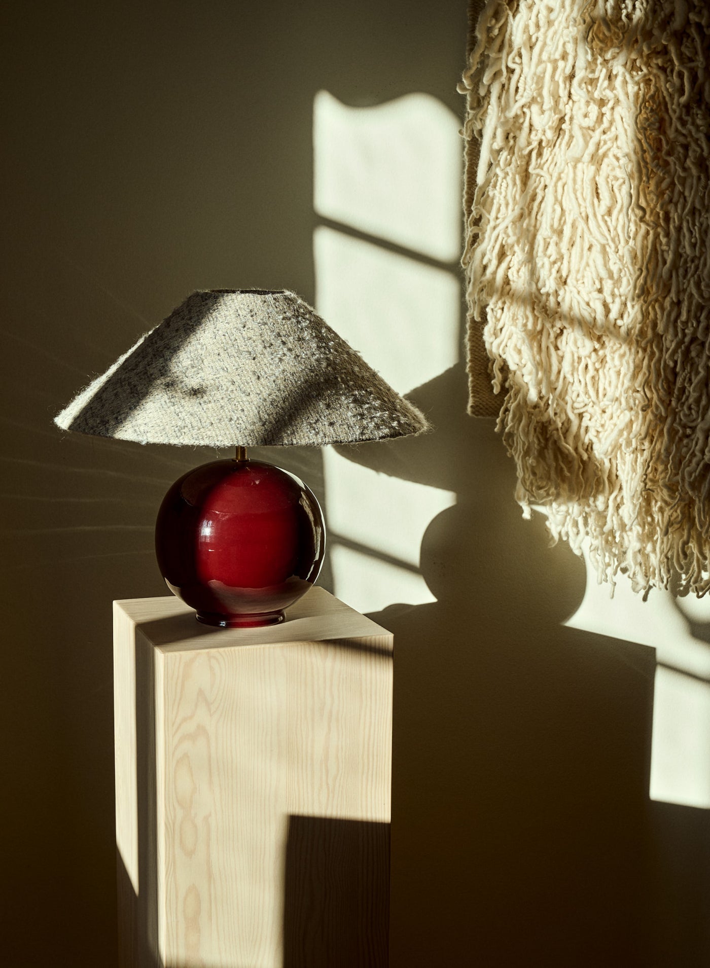 Lampfot Tondo Burgundy