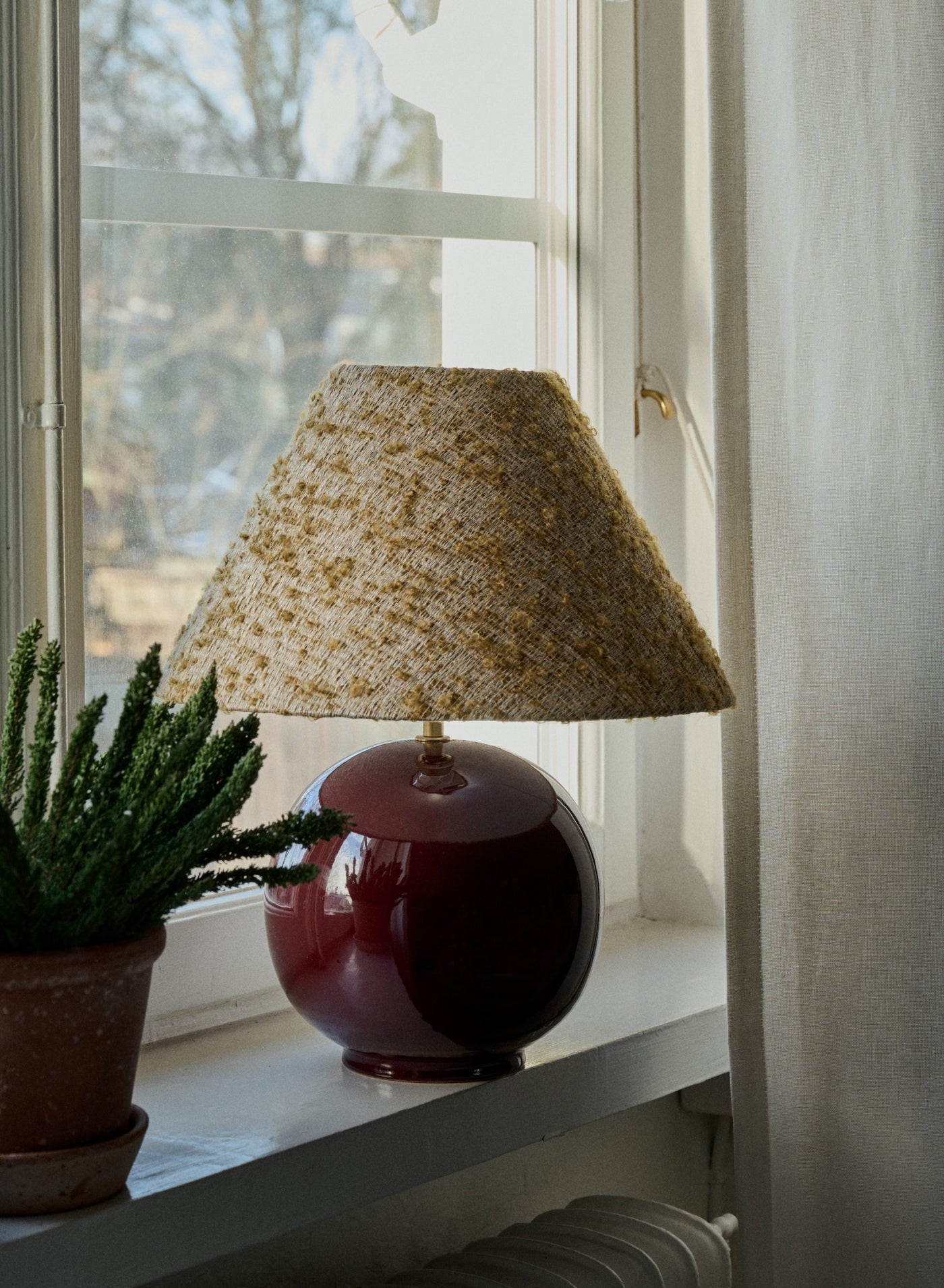Lampfot Tondo Burgundy
