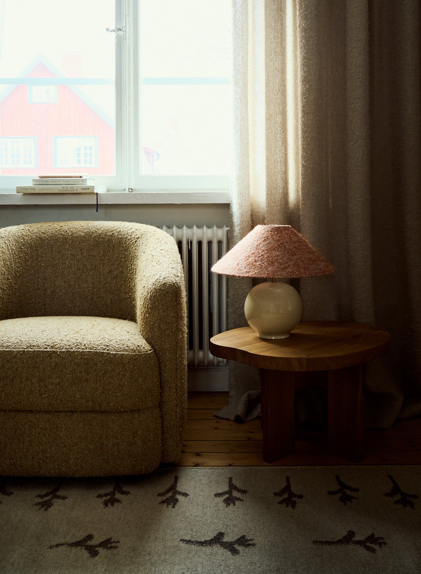 Bordslampa Tondo Crema | Ampio Burnt Orange
