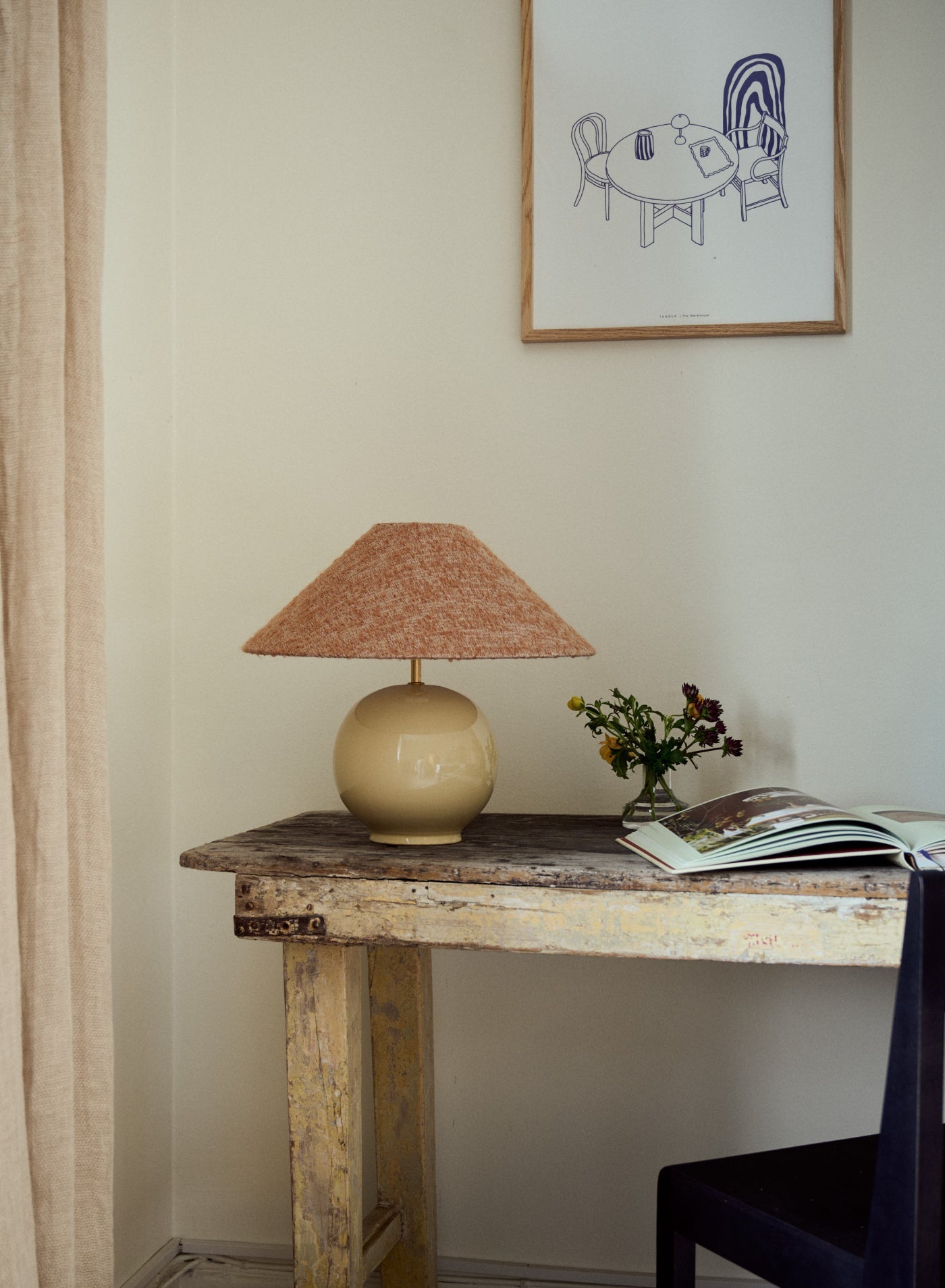 Bordslampa Tondo Crema | Ampio Burnt Orange