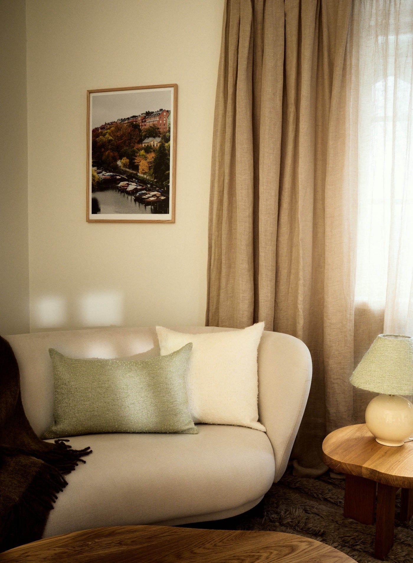 Lampfot Tondo Crema