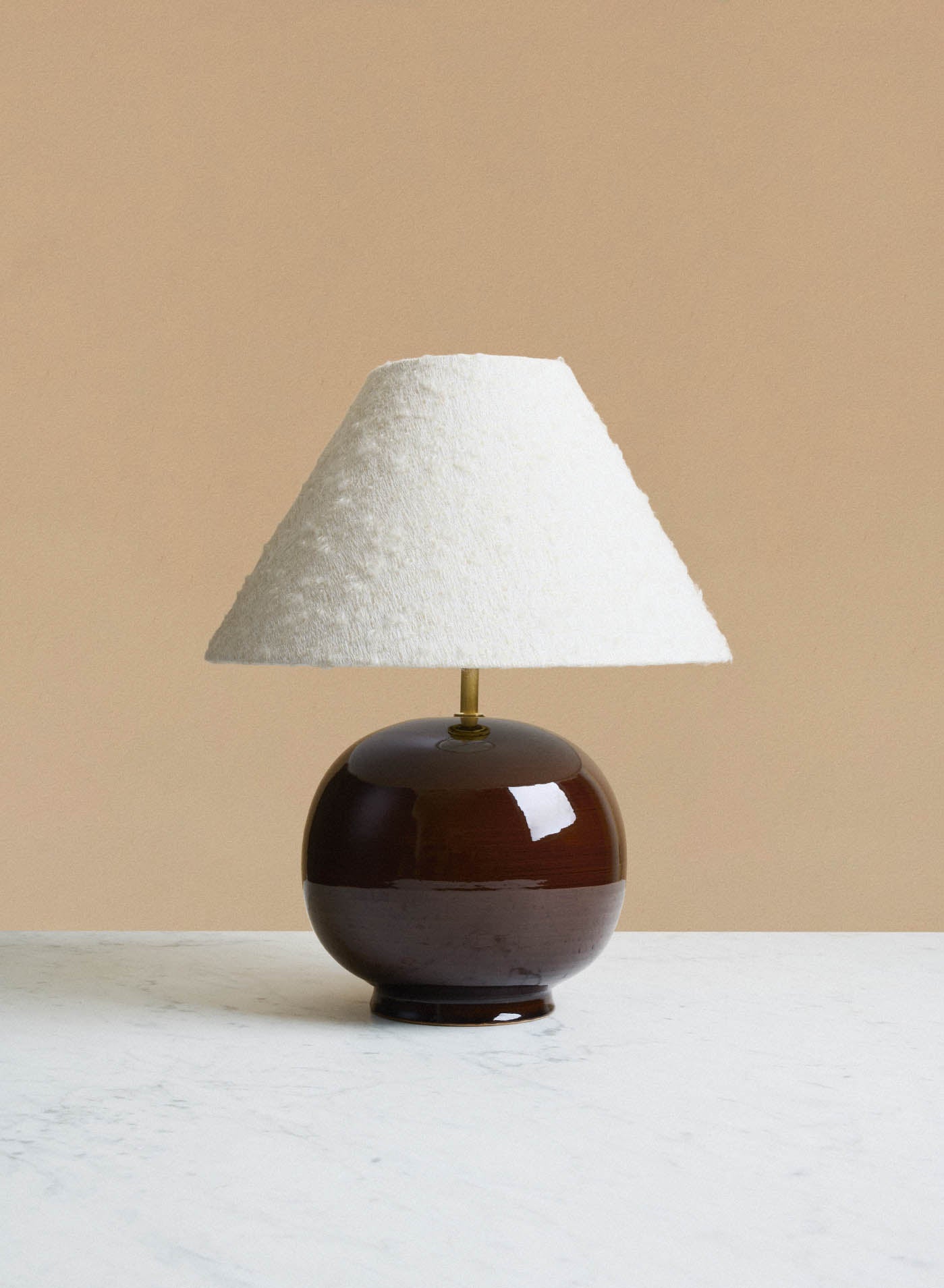 Bordslampa Tondo Redbrown | Cono White