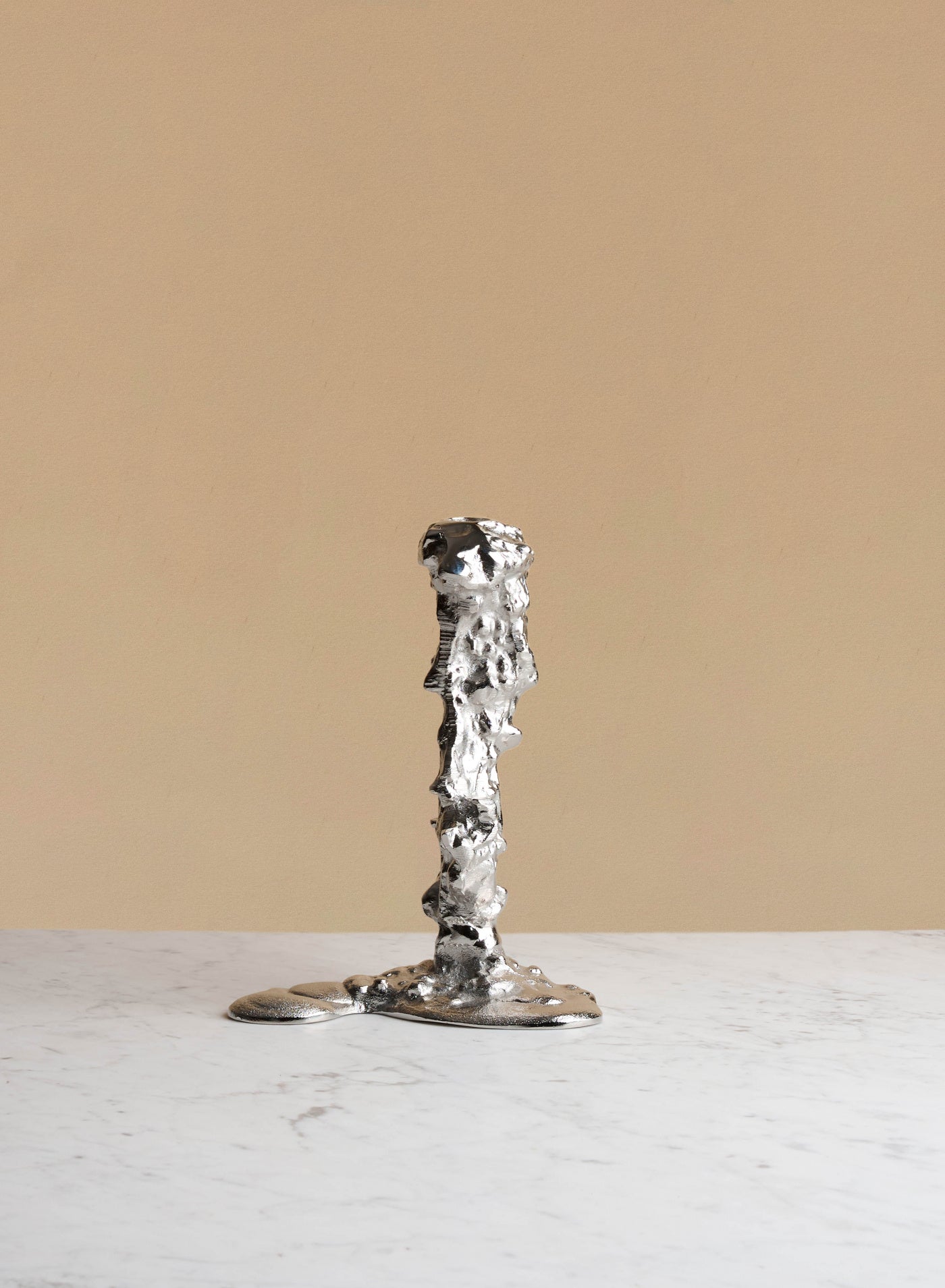 Drip Candle Holder Silver L