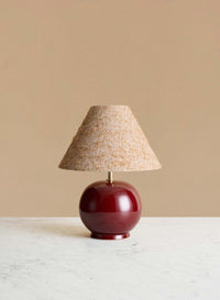 Bordslampa Tondo Piccolo Burgundy | Caramel