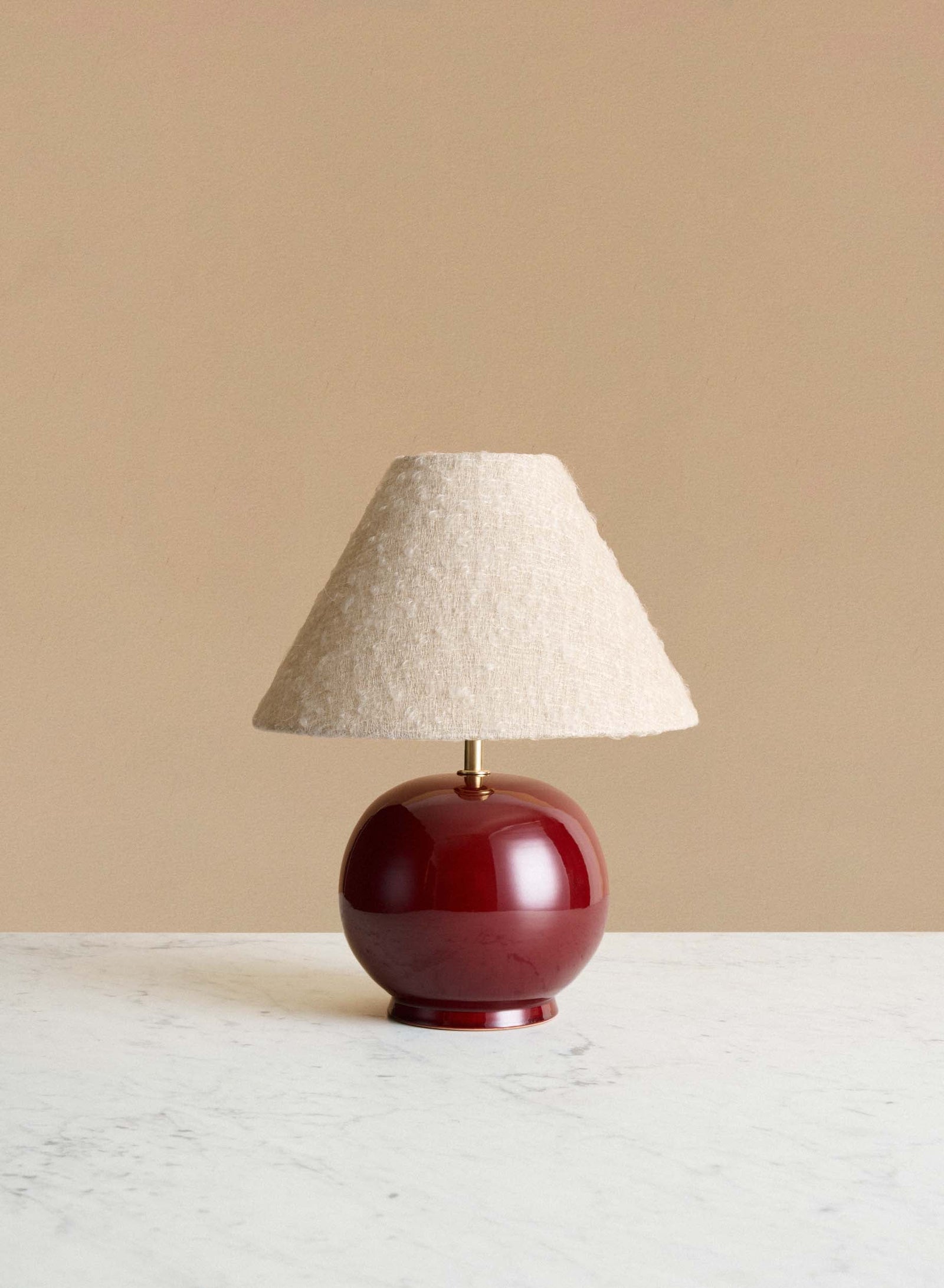 Bordslampa Tondo Piccolo Burgundy | Ivory