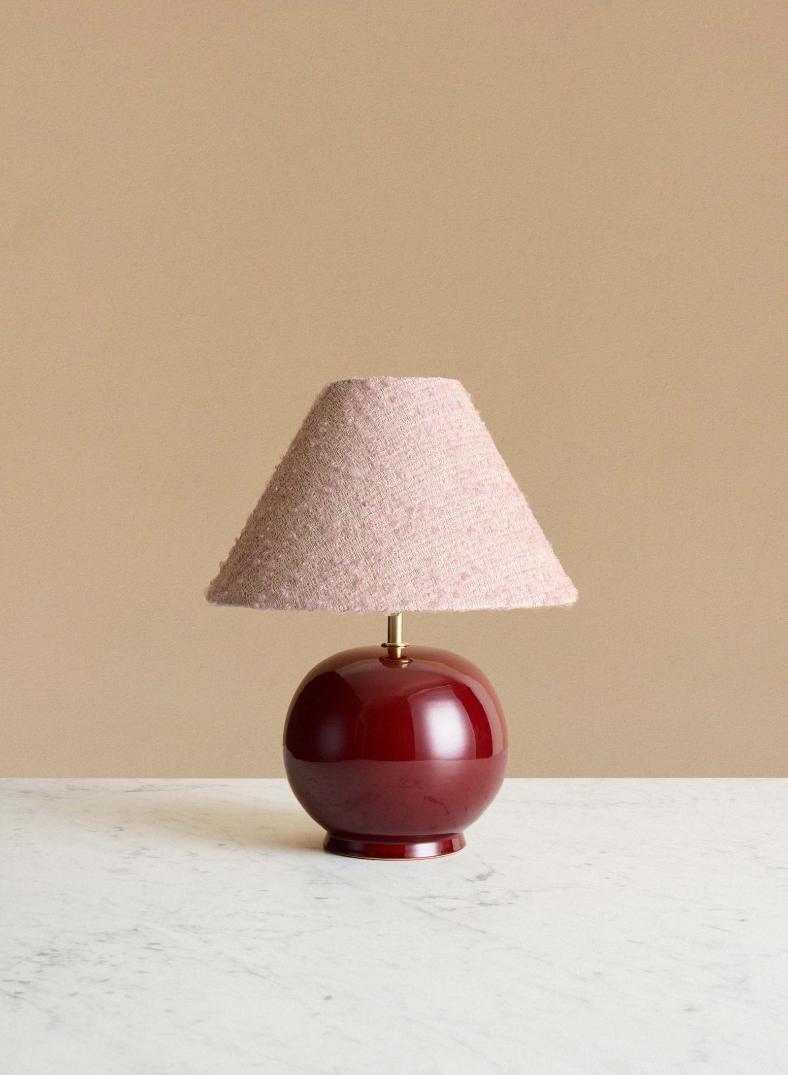 Bordslampa Tondo Piccolo Burgundy | Powder Pink