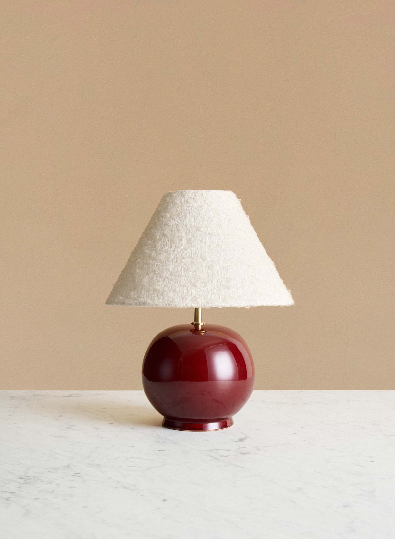 Bordslampa Tondo Piccolo Burgundy | White