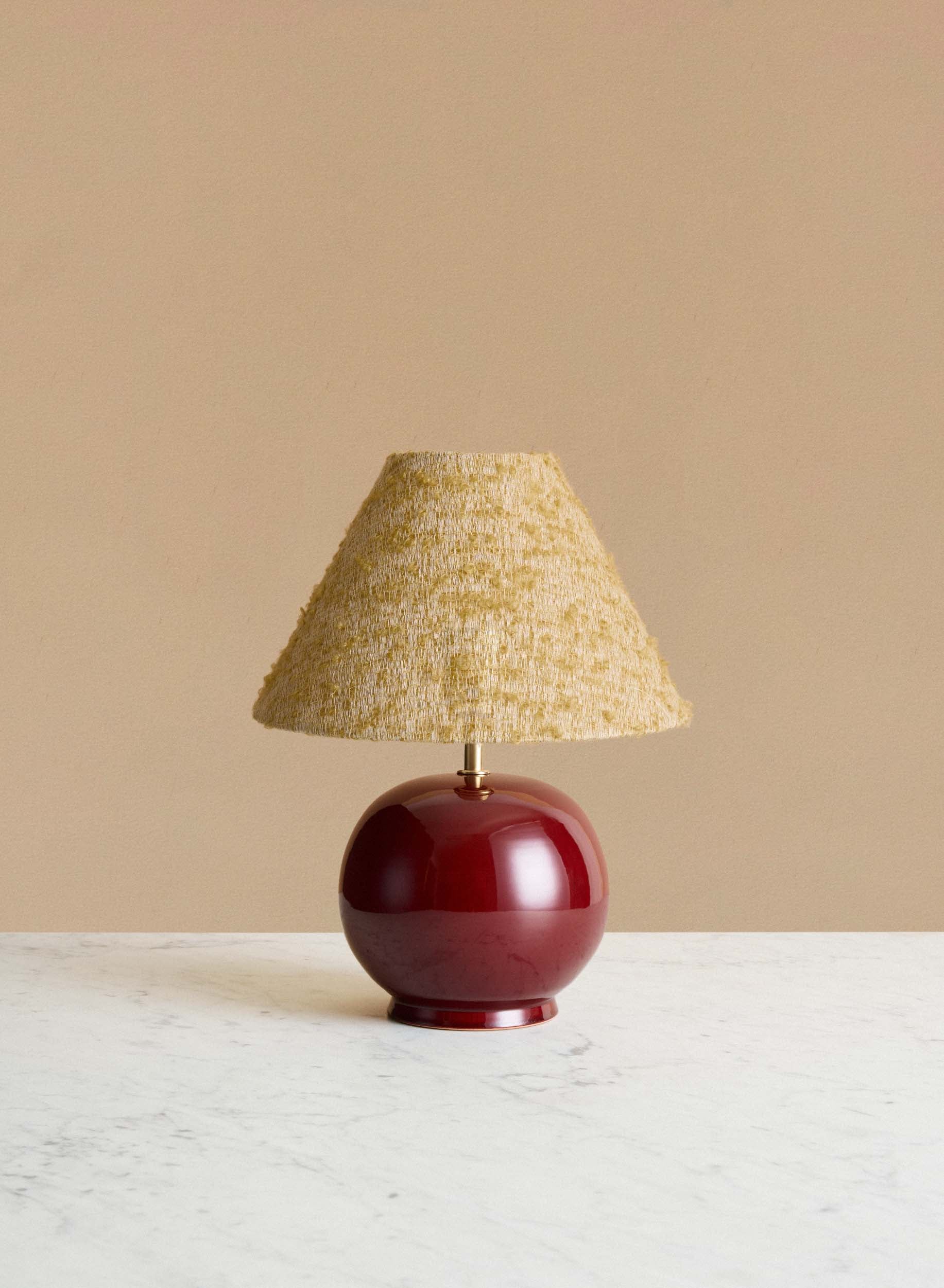 Bordslampa Tondo Piccolo Burgundy | Yellow