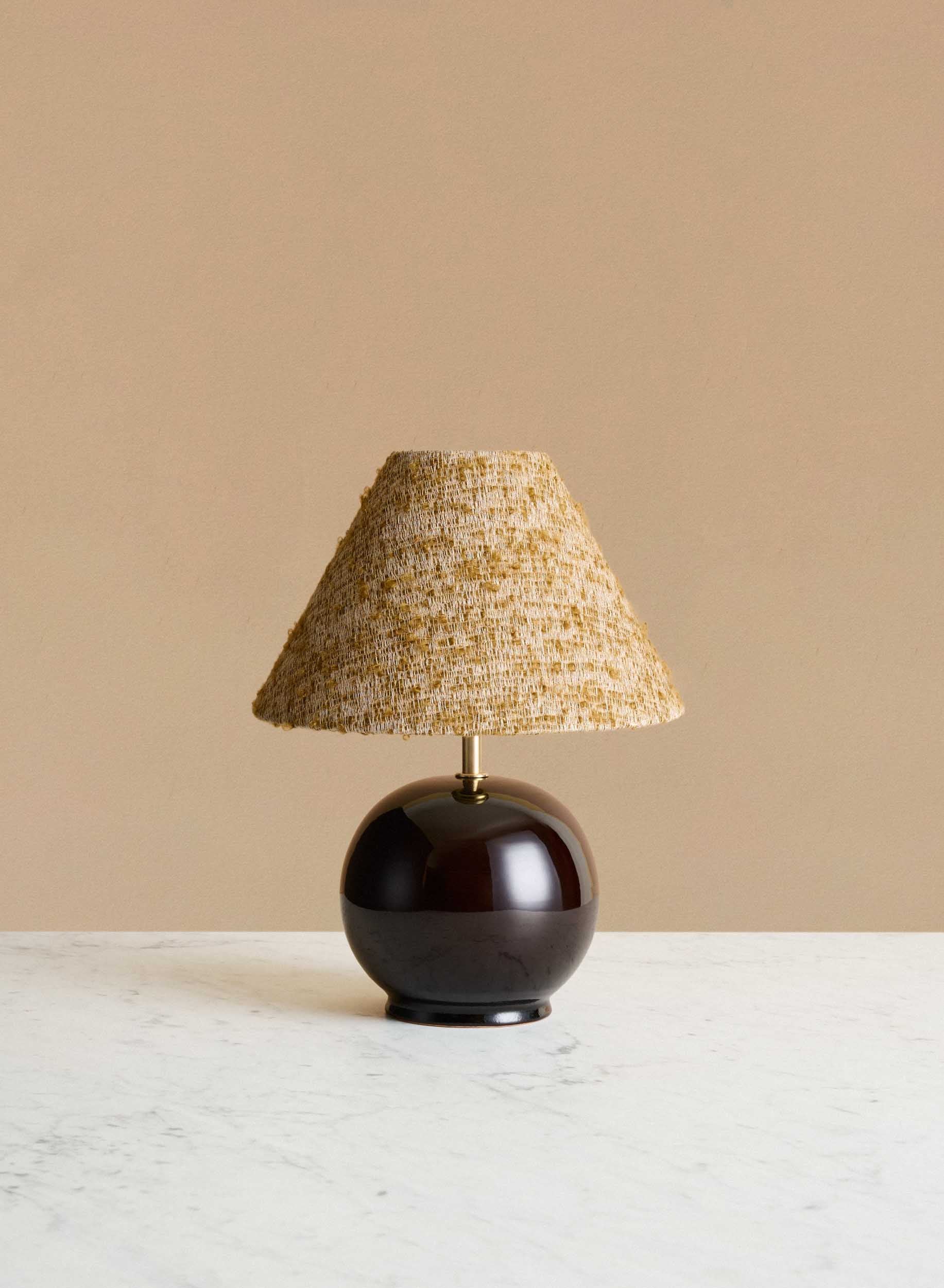 Bordslampa Tondo Piccolo Redbrown | Amber