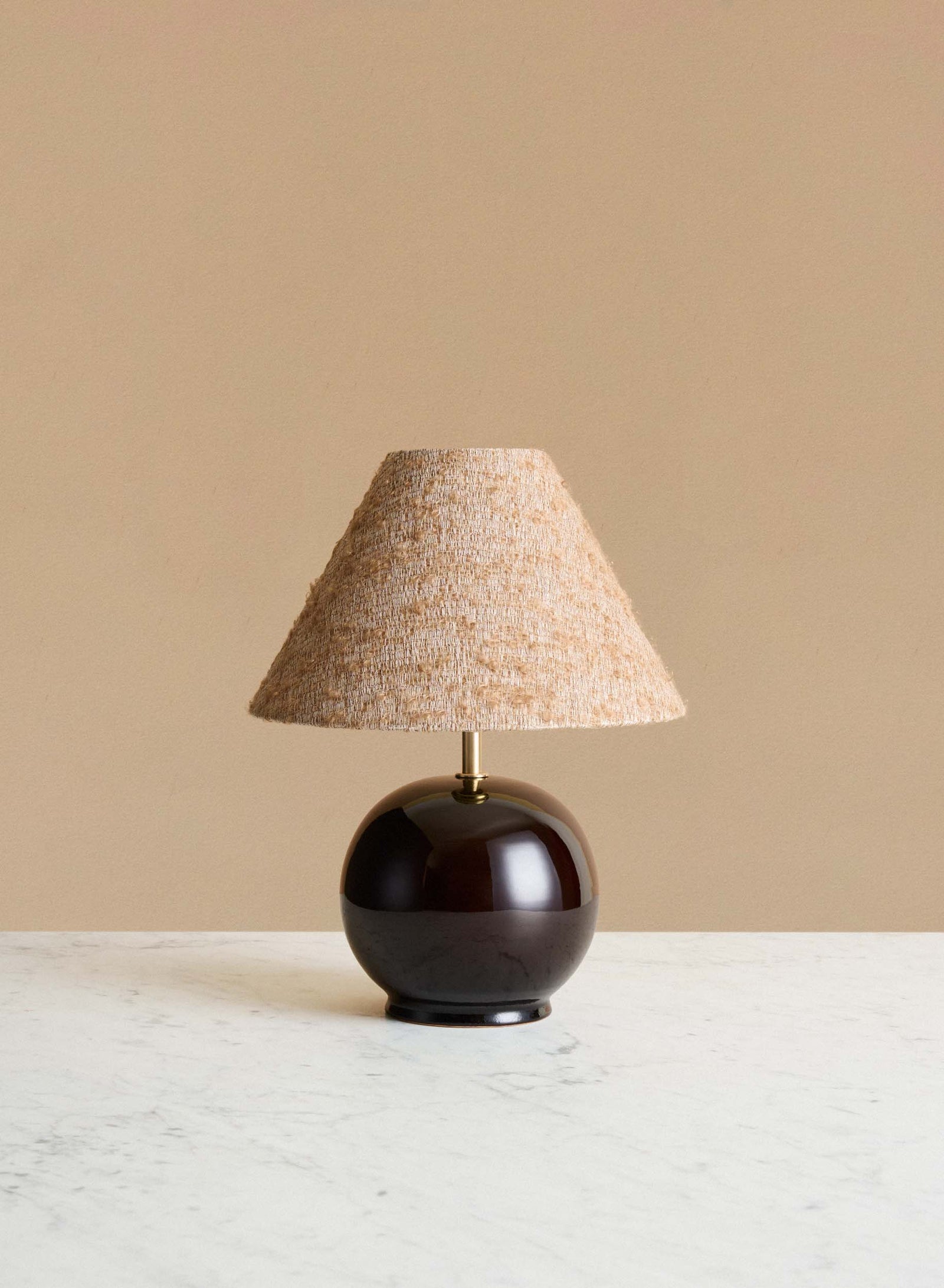 Bordslampa Tondo Piccolo Redbrown | Caramel