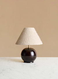 Bordslampa Tondo Piccolo Redbrown | Ivory