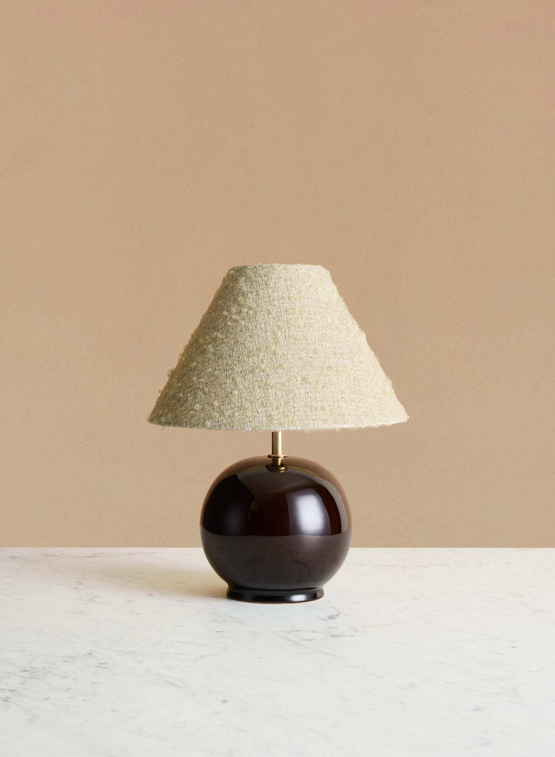 Bordslampa Tondo Piccolo Redbrown | Mint Green