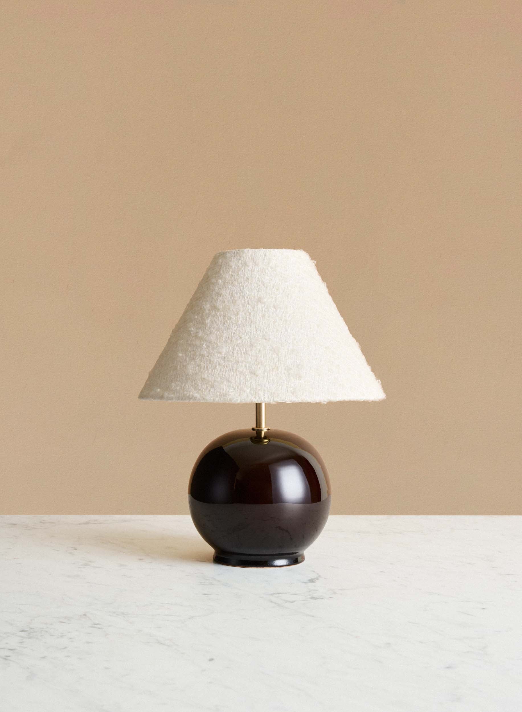 Bordslampa Tondo Piccolo Redbrown | White