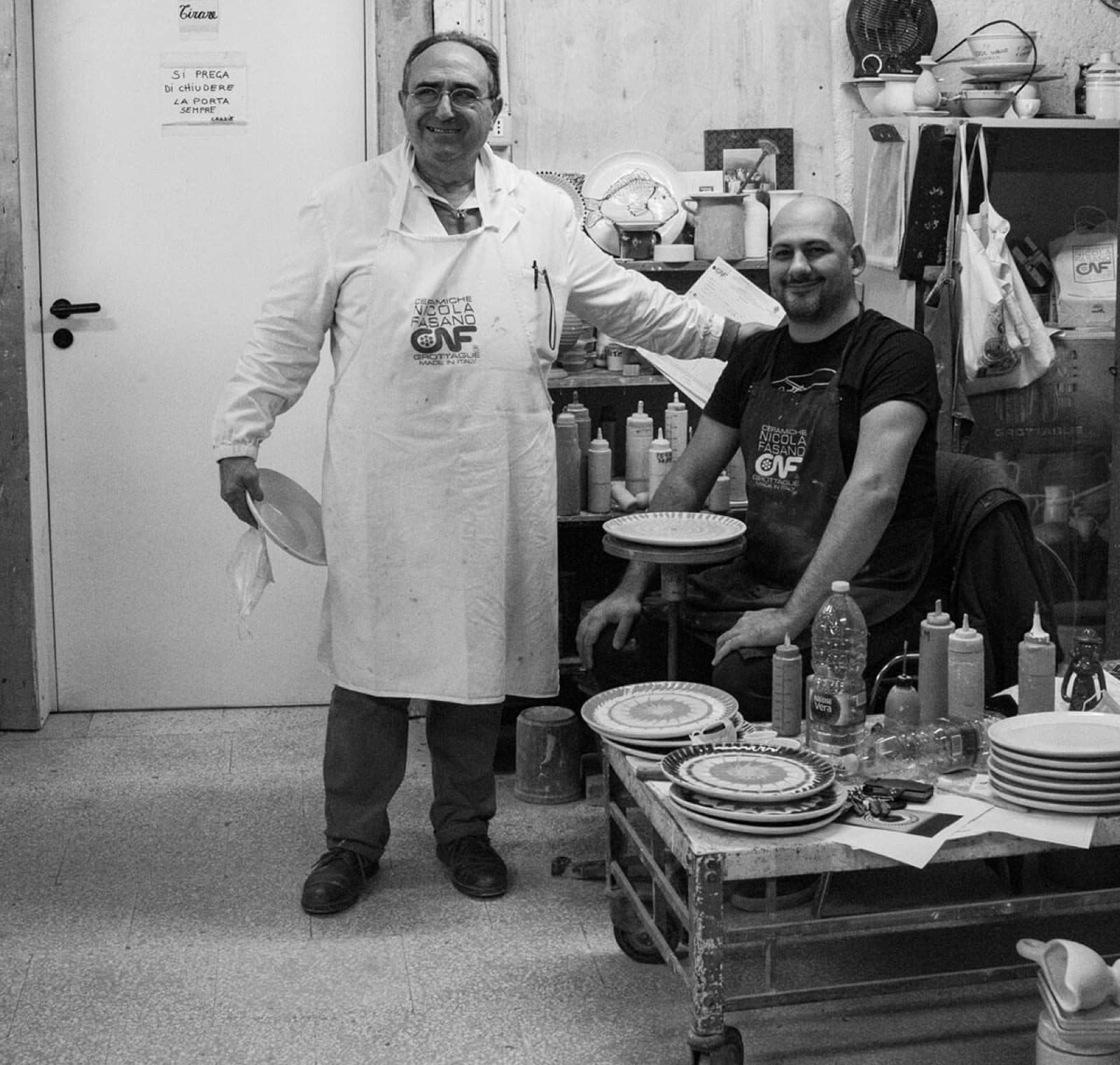 Franco Fasano in the workshop