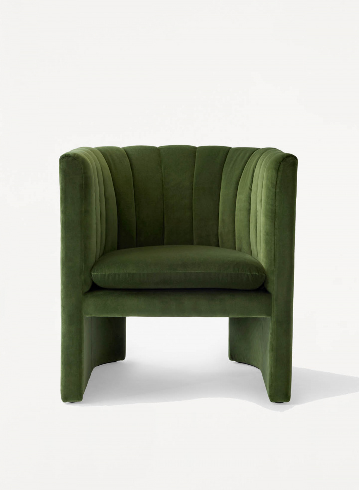 Loafer Chair SC23 Green Velvet