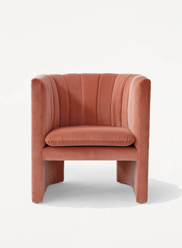 Loafer Chair SC23 Pink Velvet