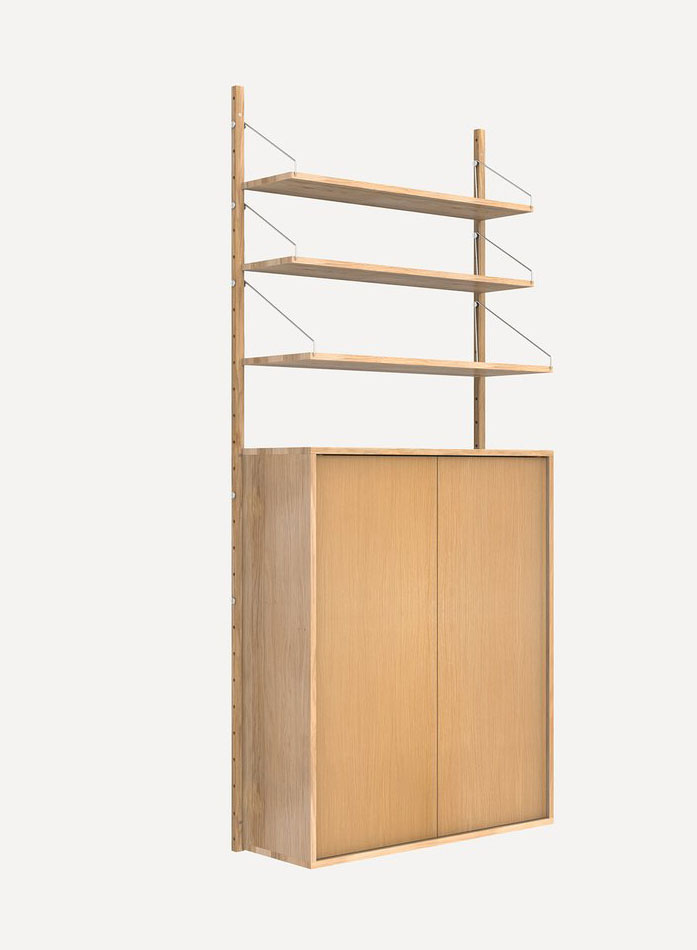 Shelf Library Natural | Cabinet Section L 185,2 cm