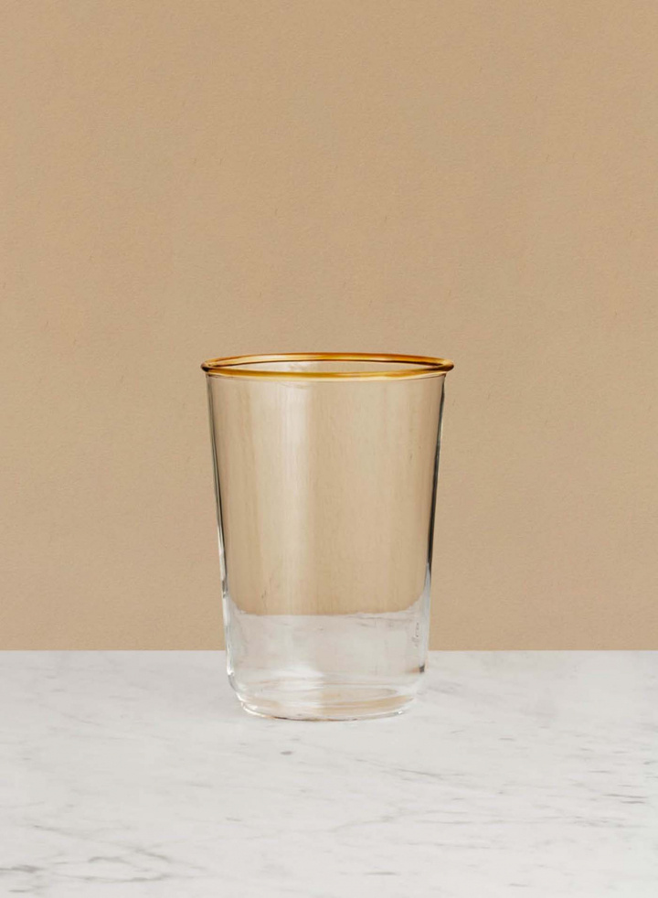 Sorsi Longdrink Glass with Amber Rim