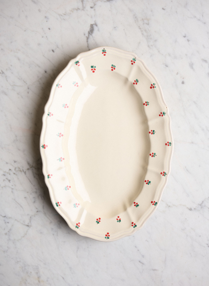 Serveringsfat Baccellato Fiore Rosso Serveringsfat Baccellato Fiore Rosso