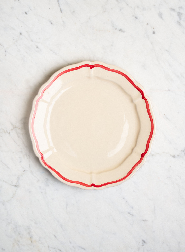 Middagstallrik Baccellato Rigio Rosso Middagstallrik Baccellato Rigio Rosso