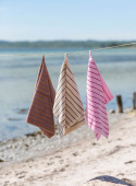 Guest Towel Pink & Red Stripe