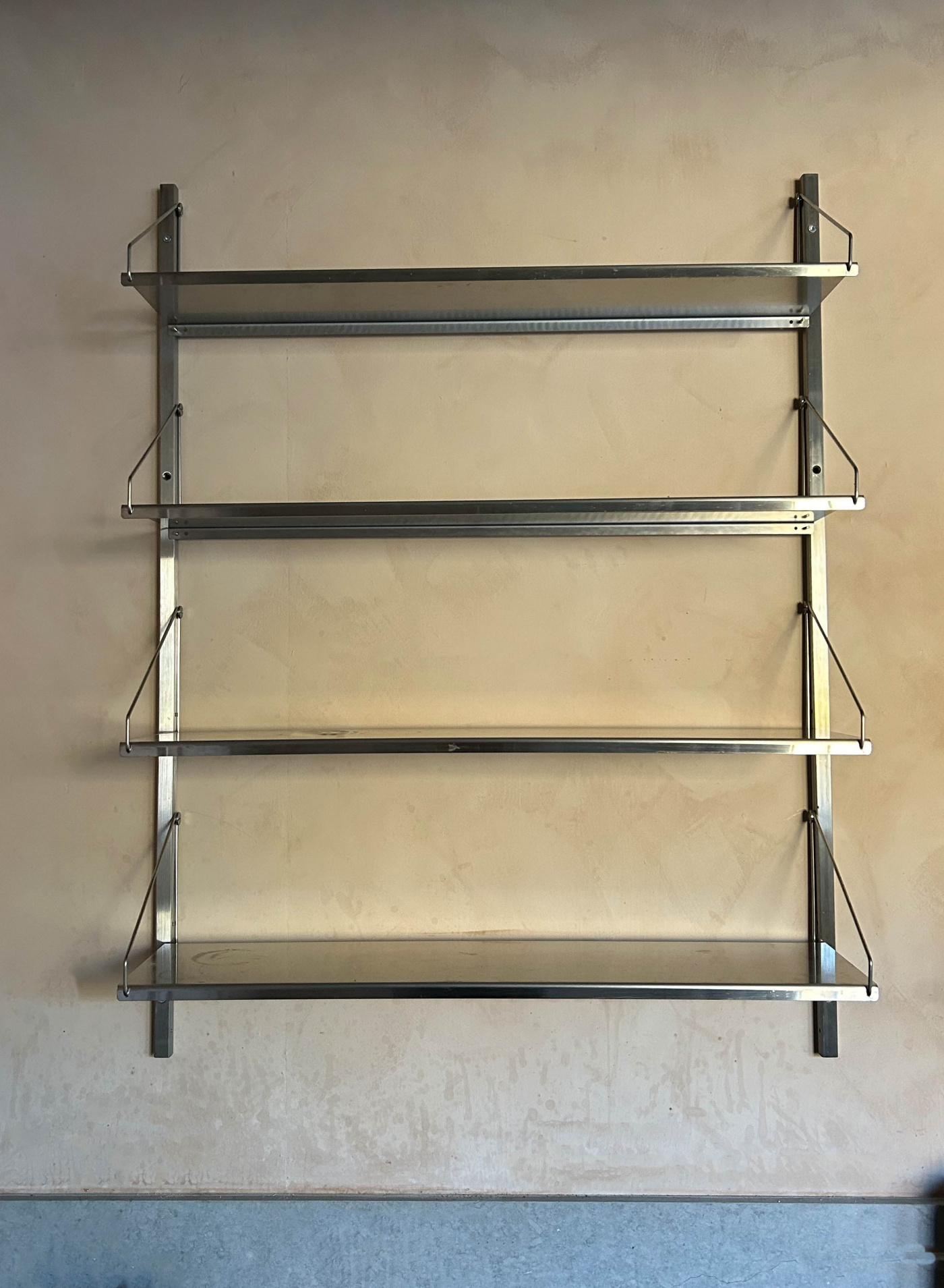 Shelf Library Rostfritt Stål | Enkelsektion H108,4 cm