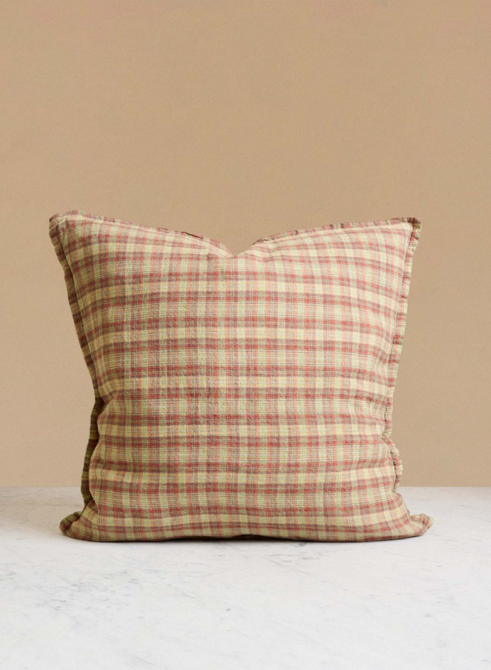 Linnekudde Sienna Green Tartan i gruppen Detaljer / Textil / Prydnadskuddar hos Tambur Store AB (LNGEPCC03298)