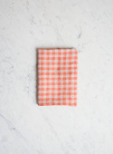 Kökshandduk Orange Flax Gingham
