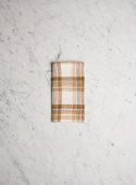Linneservett Caramel Checks