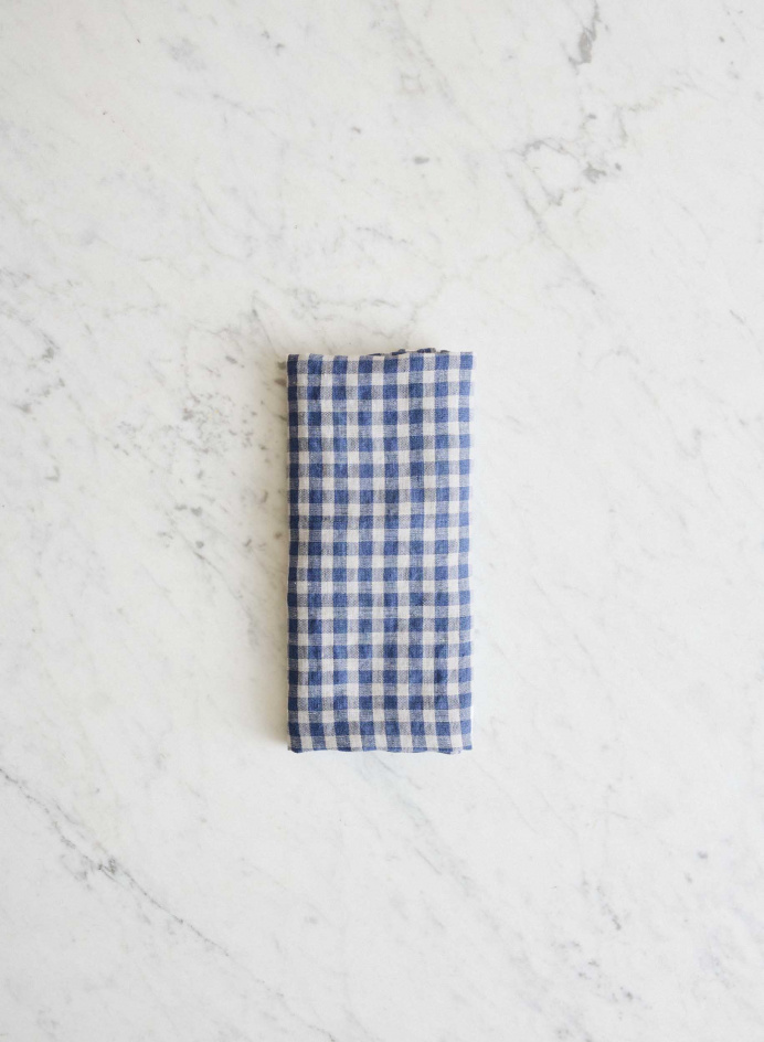 Linneservett Blue Small Gingham i gruppen Kök / Dukning / Kökstextilier hos Tambur Store AB (LNGSTTN22269)
