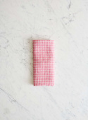 Linneservett Pink Checks