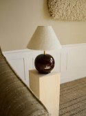 Bordslampa Tondo Piccolo Redbrown | White