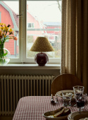 Bordslampa Tondo Burgundy | Cono Amber