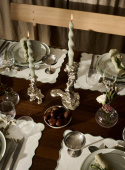 Drip Candle Holder Silver L